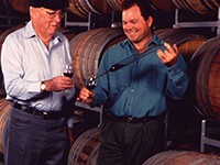 Chuck Wagner in barrel room