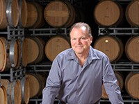 Chuck Wagner in barrel room