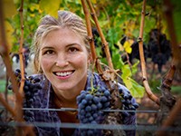 Jenny Wagner in vineyard
